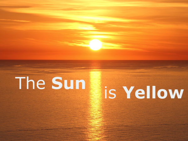 Is the Sun Yellow?